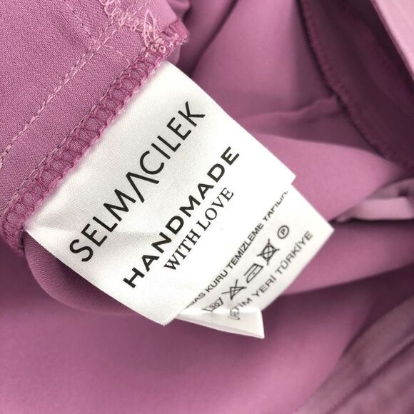 ‎SELMACILEK Pleated High Rise Pant in Lilac - Picture 12 of 14